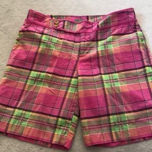 Lilly Pulitzer classic plaid Bermuda golf shorts